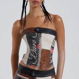 Jaded London Daytona Vegan Leather Corset